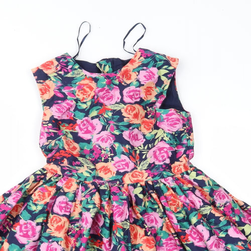 George Girls Pink Floral  Fit & Flare  Size 9-10 Years