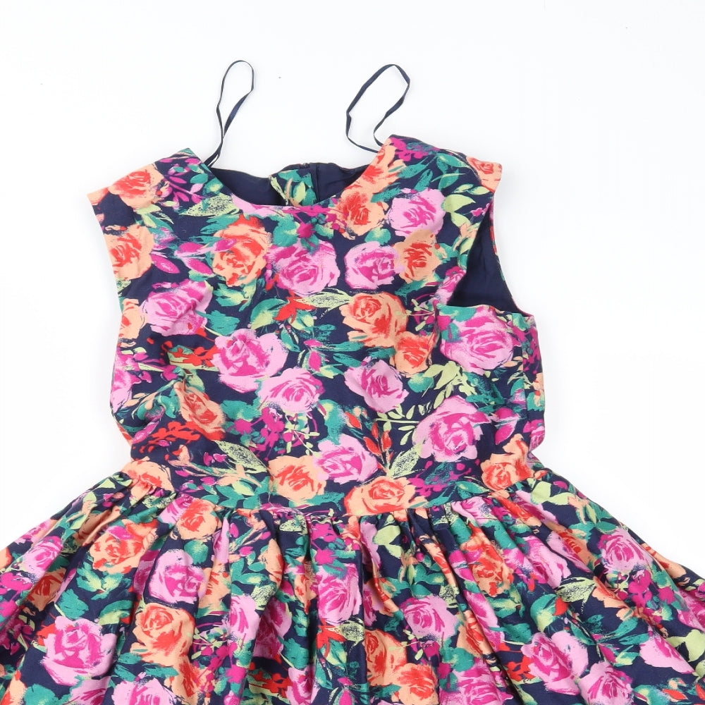 George Girls Pink Floral  Fit & Flare  Size 9-10 Years