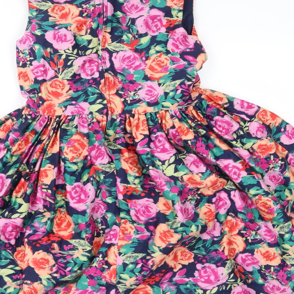George Girls Pink Floral  Fit & Flare  Size 9-10 Years