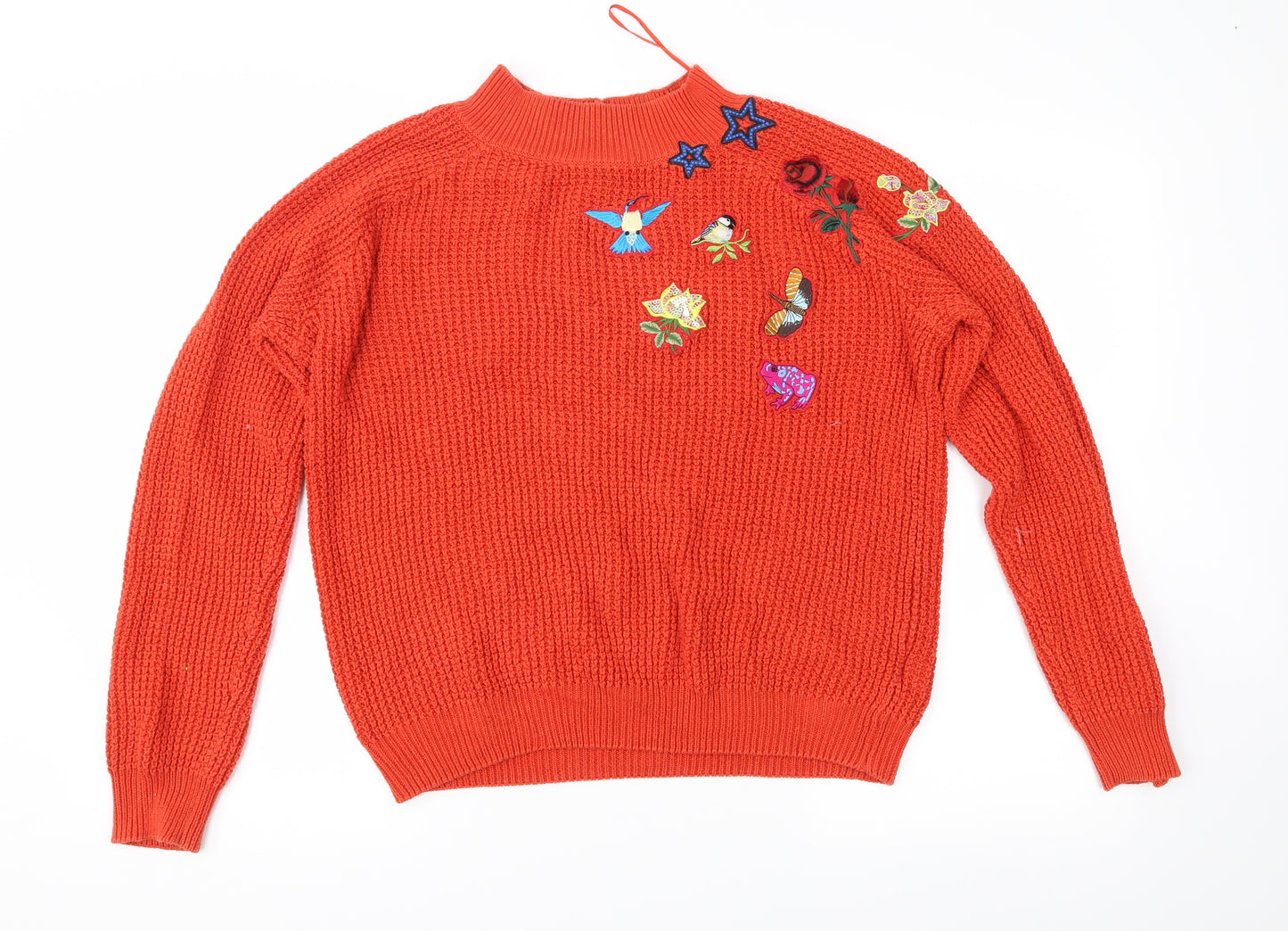 NEXT Womens Orange  Knit Pullover Jumper Size 12