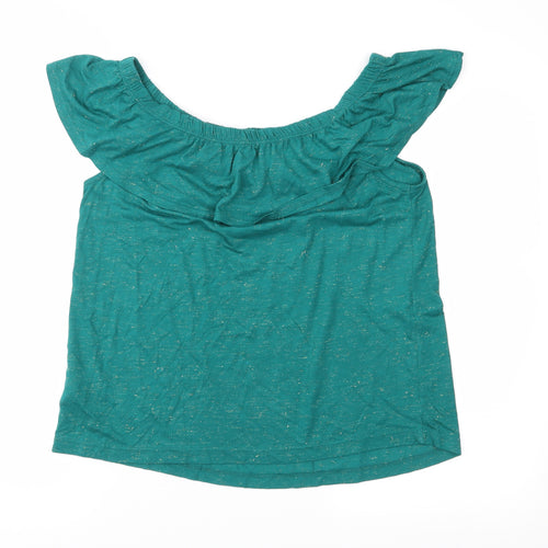 NEXT Womens Green  Jersey Basic Blouse Size 10