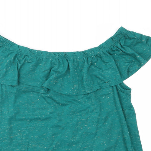 NEXT Womens Green  Jersey Basic Blouse Size 10