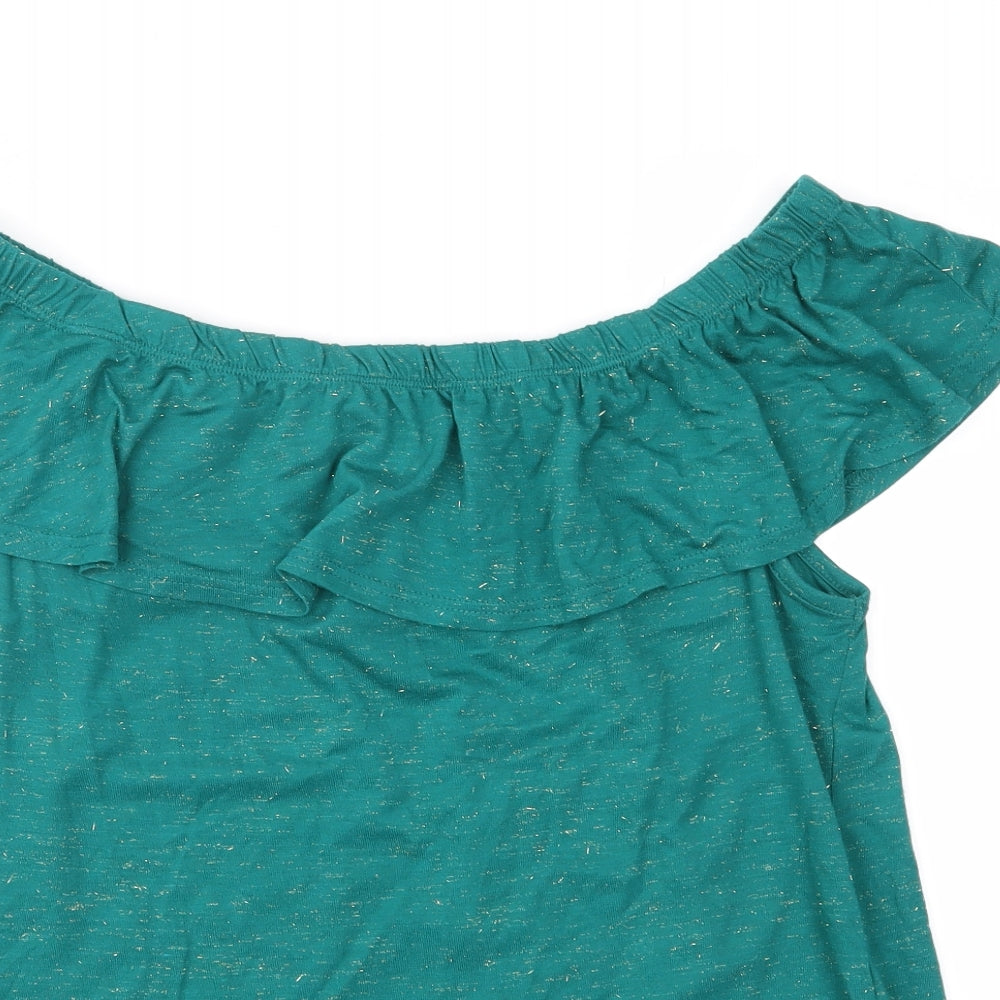 NEXT Womens Green  Jersey Basic Blouse Size 10