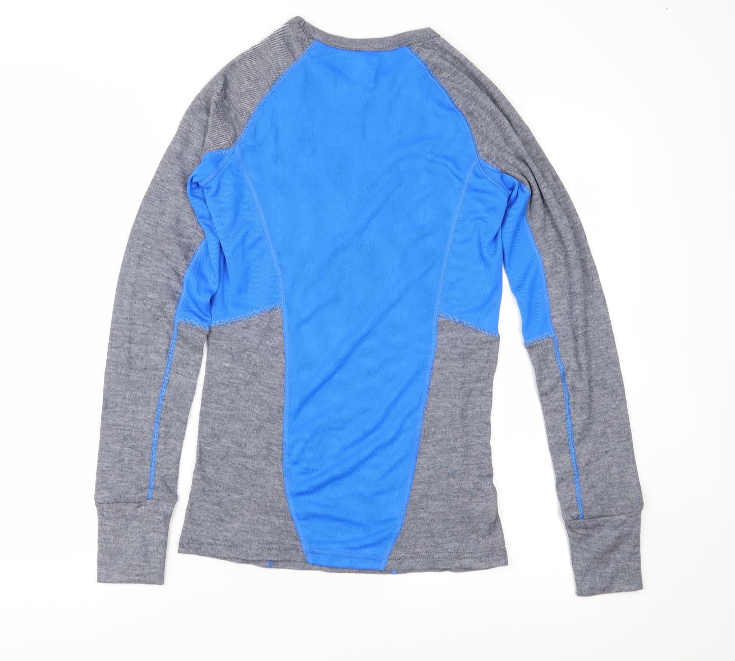 INOC Womens Grey Colourblock Jersey Basic T-Shirt Size 10