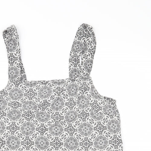 New Look Womens Black Floral  Basic Blouse Size 10