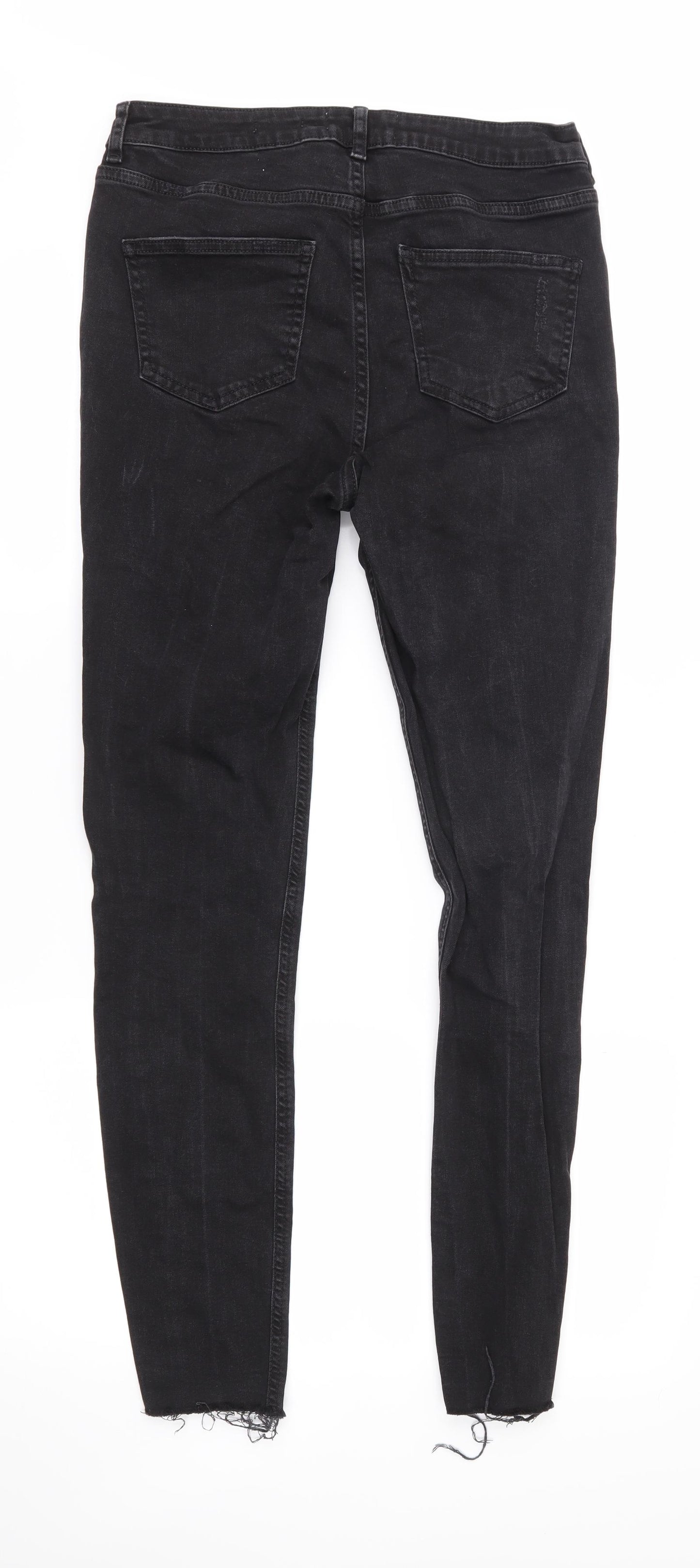 New Look Womens Black  Denim Skinny Jeans Size 12 L28 in
