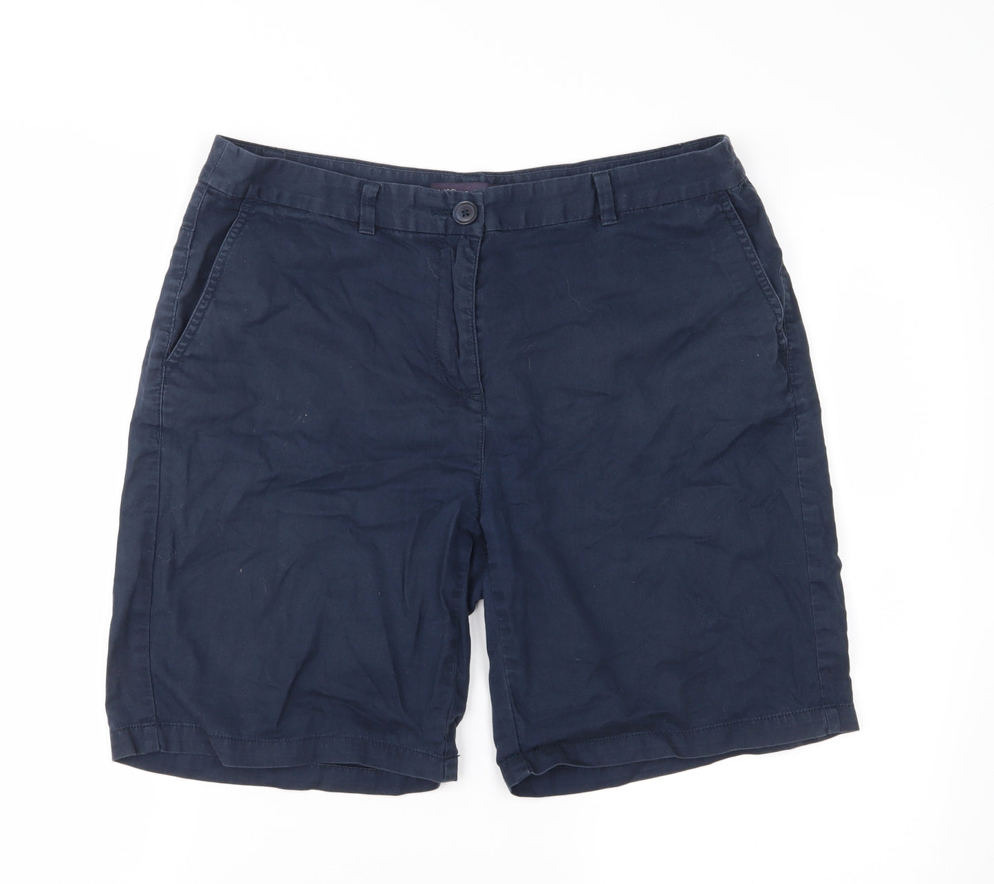 Marks and Spencer Womens Blue   Chino Shorts Size 12