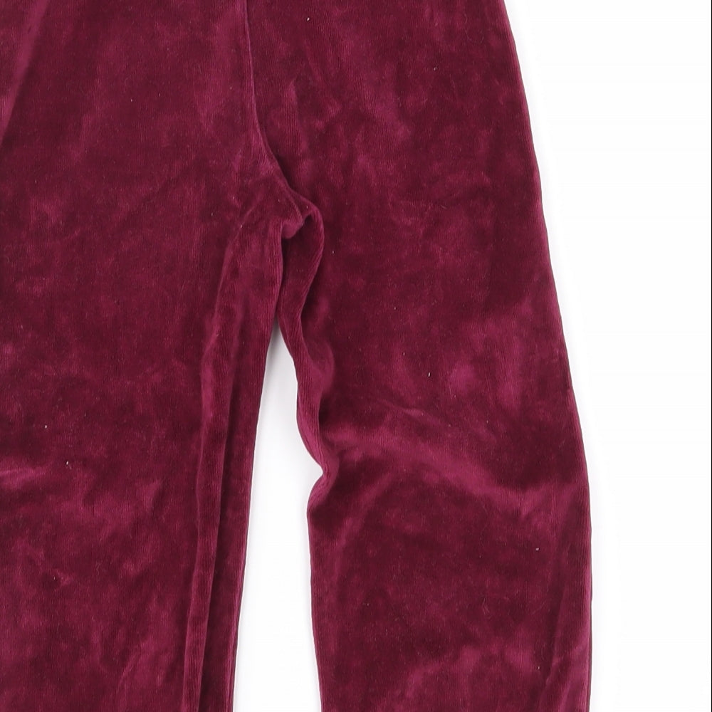 H&M Girls Purple  Velour Jogger Trousers Size 3 Years