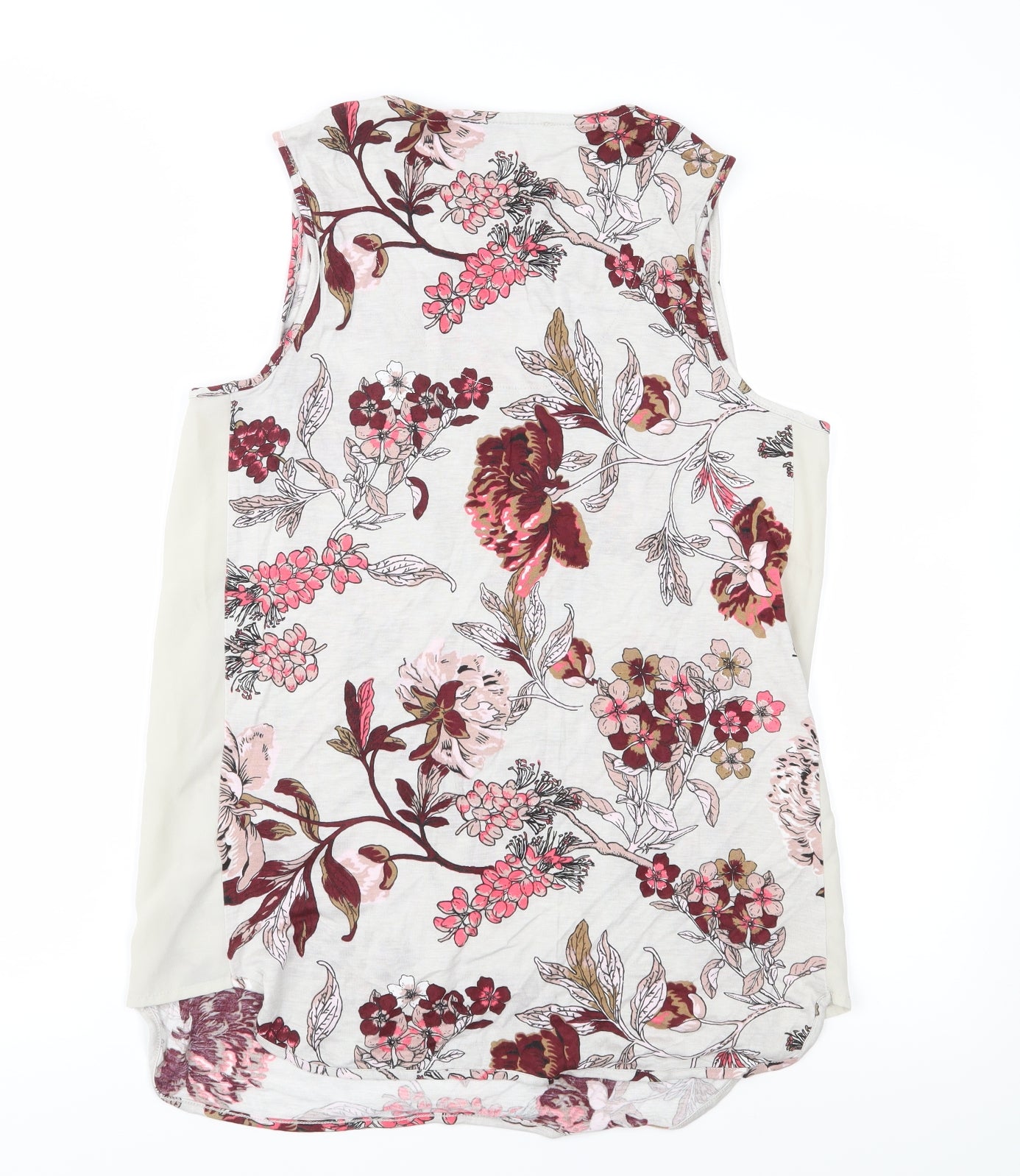 NEXT Womens Grey Floral Jersey Basic Blouse Size 12