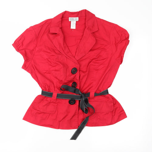 Robbie Bee Womens Red   Basic Blouse Size 14