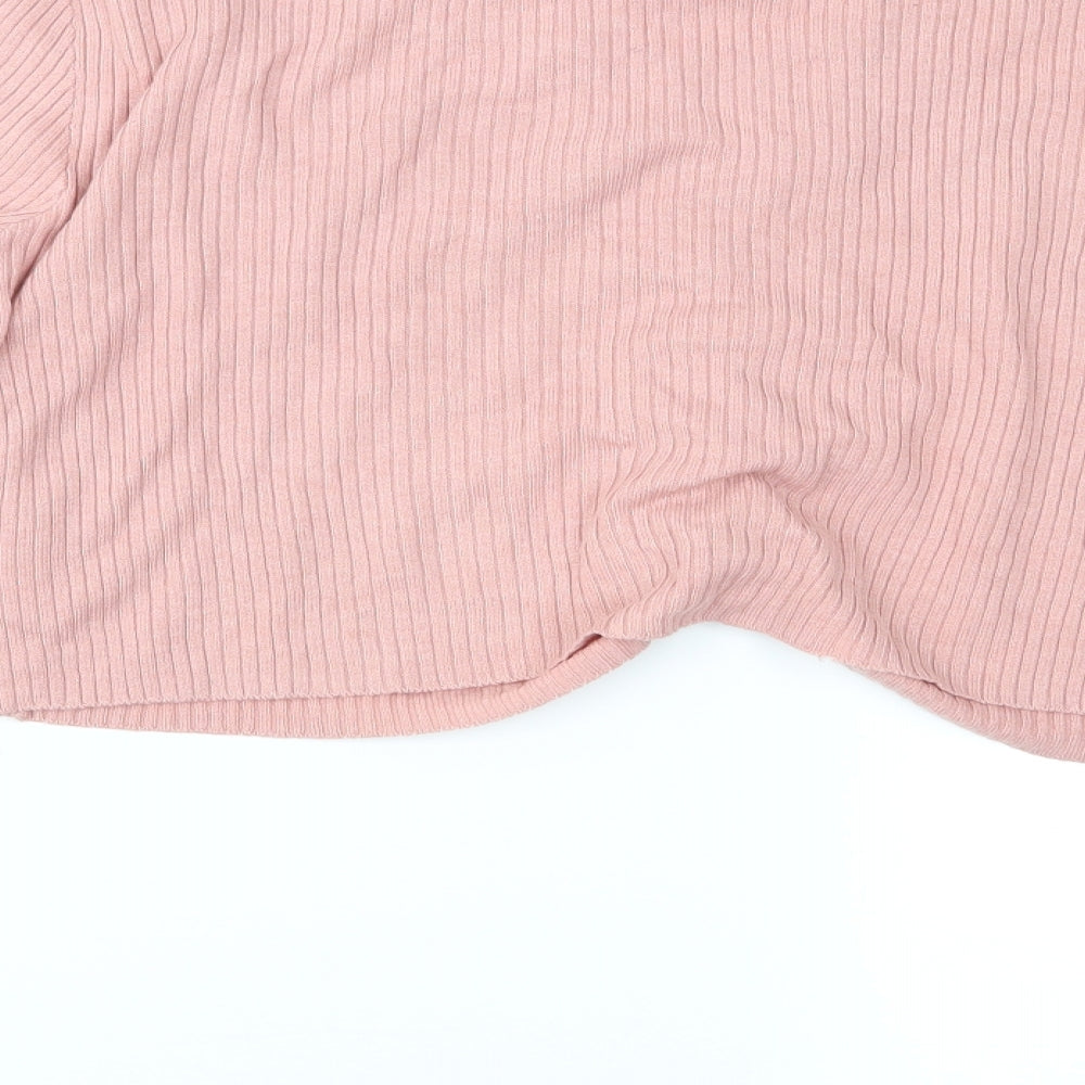 Divided Womens Pink  Knit Pullover Jumper Size L