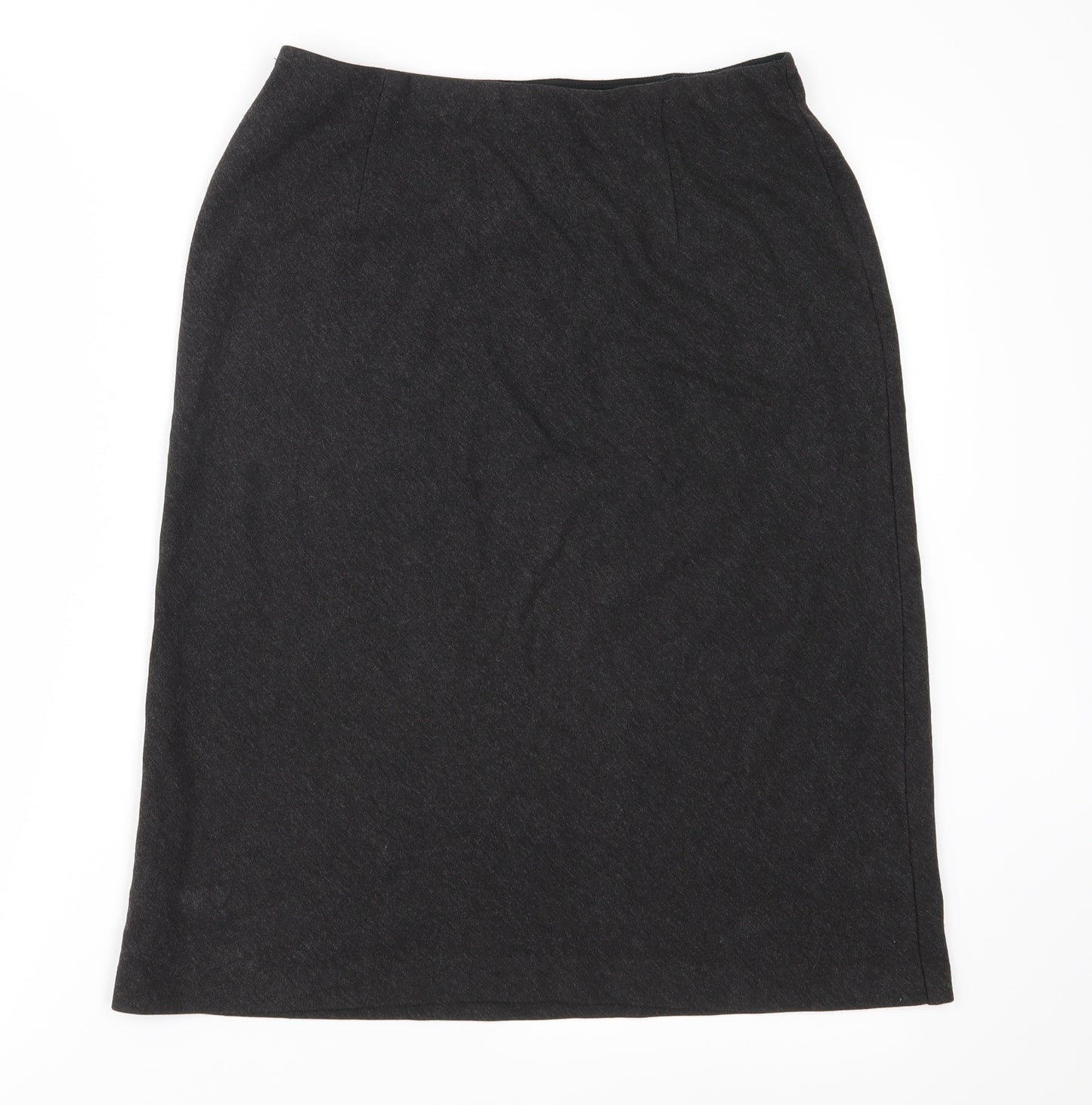 Marks and Spencer Womens Grey  Jersey Straight & Pencil Skirt Size 12
