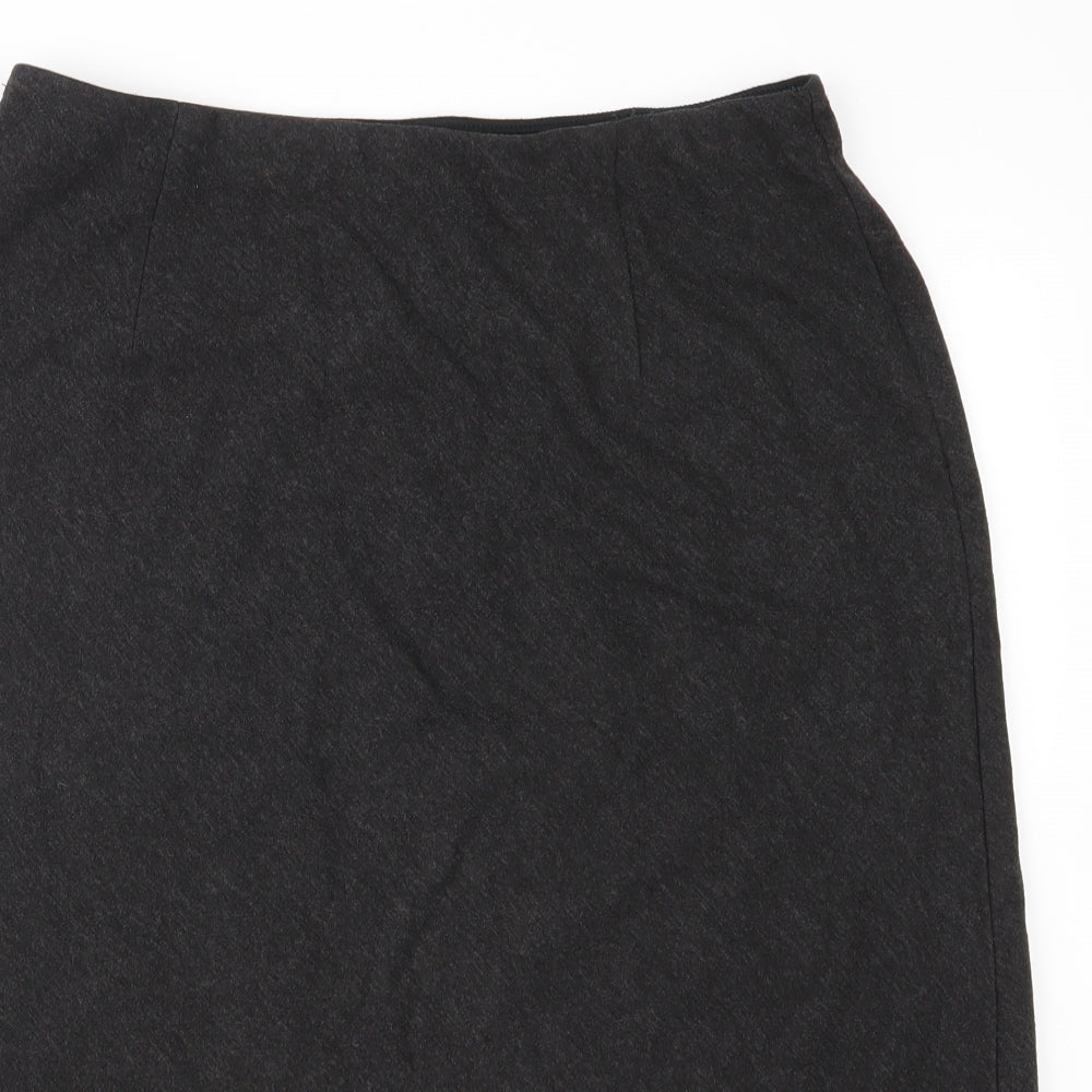 Marks and Spencer Womens Grey  Jersey Straight & Pencil Skirt Size 12