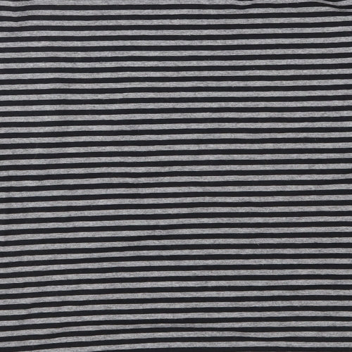 Marks and Spencer Womens Black Striped Jersey Straight & Pencil Skirt Size 16