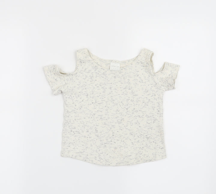 F&F Girls Grey   Basic T-Shirt Size 6-7 Years