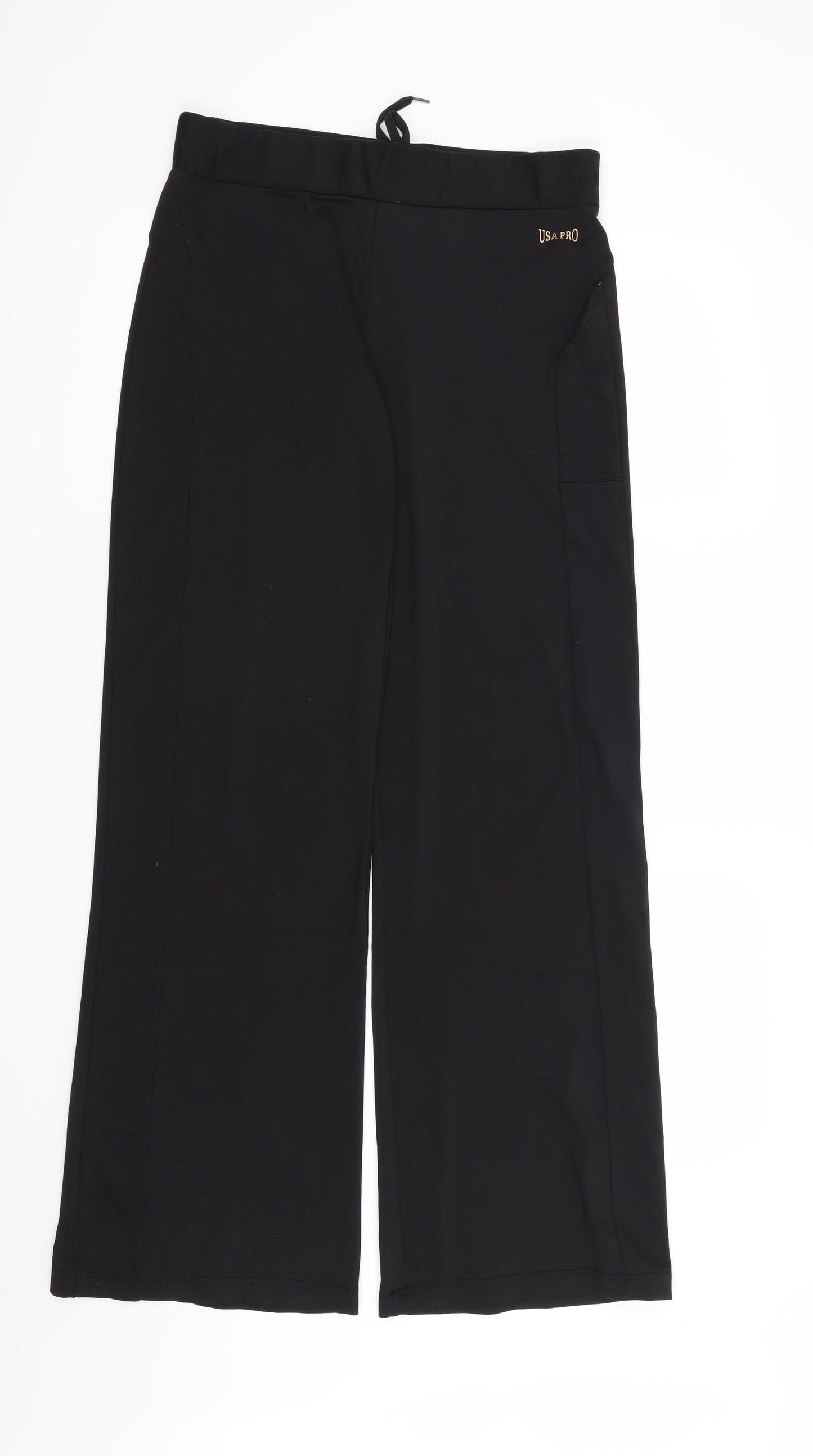 USA Pro Womens Black   Sweatpants Trousers Size 10 L32 in