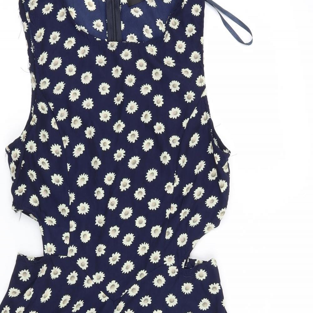 AX Paris Womens Blue Floral  Fit & Flare  Size 12