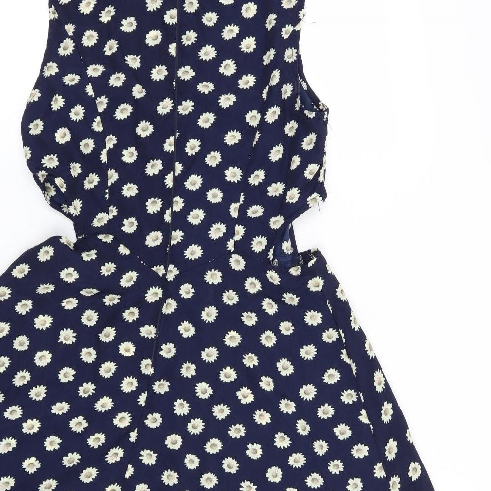 AX Paris Womens Blue Floral  Fit & Flare  Size 12