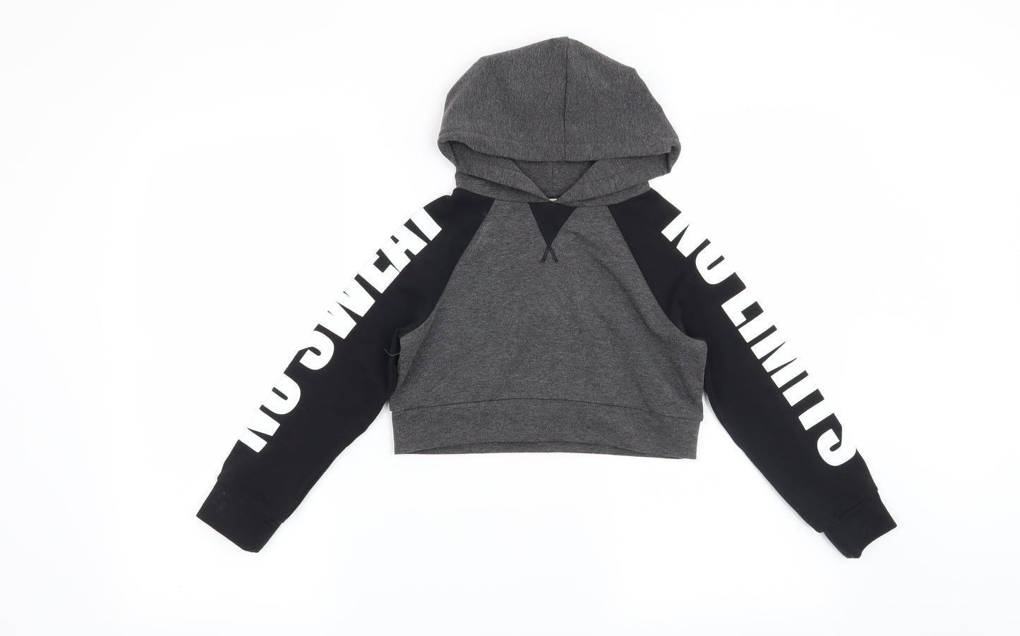 Outfit Girls Black   Pullover Hoodie Size 6 Years  - No Sweat No Limits