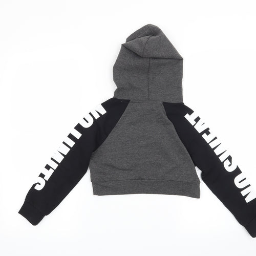 Outfit Girls Black   Pullover Hoodie Size 6 Years  - No Sweat No Limits