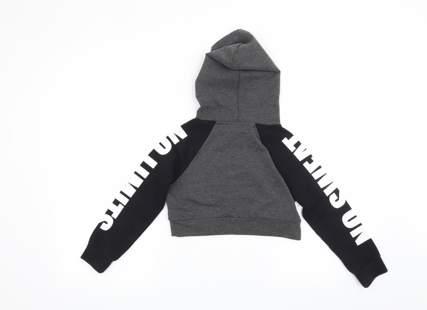 Outfit Girls Black   Pullover Hoodie Size 6 Years  - No Sweat No Limits