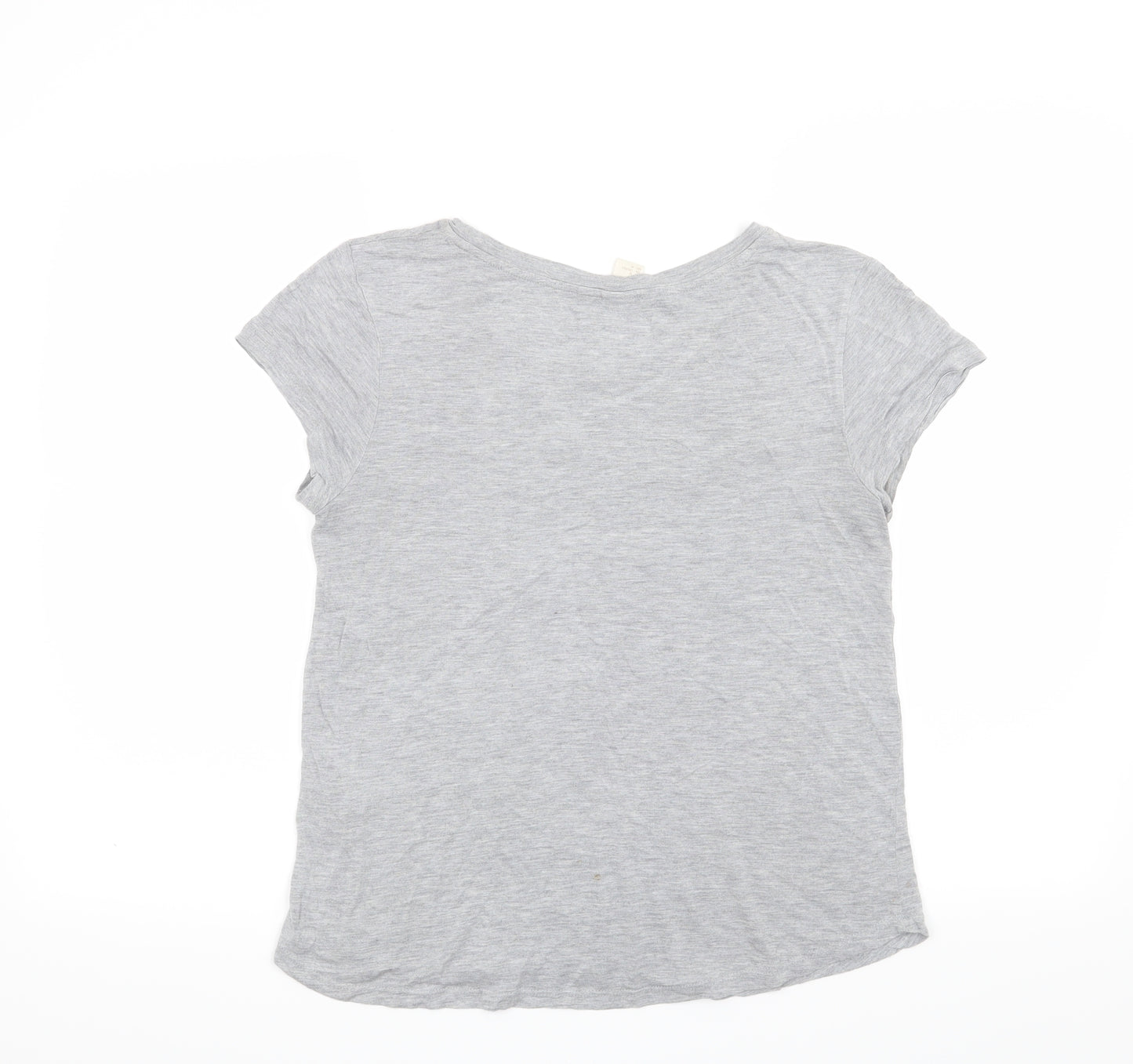 H&M Womens Grey Floral  Basic T-Shirt Size M