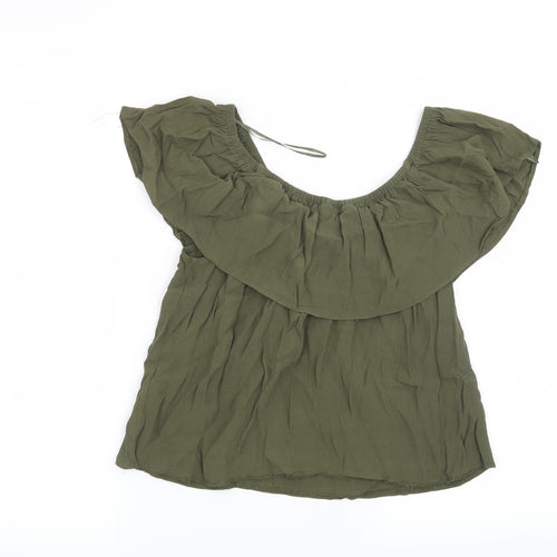 Miss Selfridge Womens Green   Basic Blouse Size 10