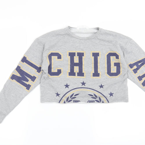 Candy Couture Girls Grey   Pullover Sweatshirt Size 9 Years  - Michigan