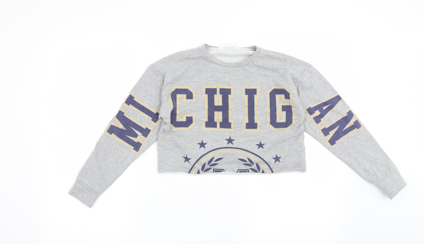 Candy Couture Girls Grey   Pullover Sweatshirt Size 9 Years  - Michigan