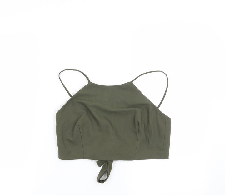 Missguided Womens Green Basic Blouse Size 8