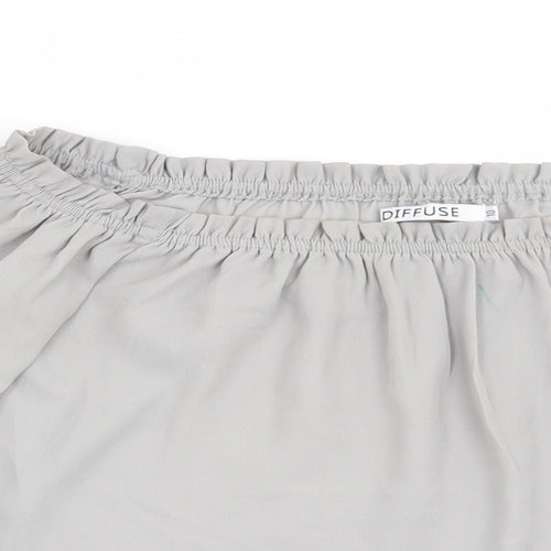 Preworn Womens Grey   Basic Blouse Size 10