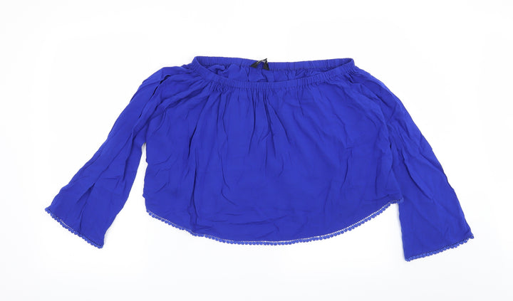 New Look Womens Blue   Basic Blouse Size 8