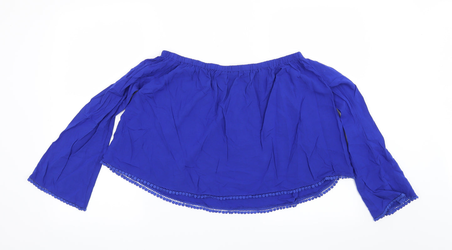 New Look Womens Blue   Basic Blouse Size 8