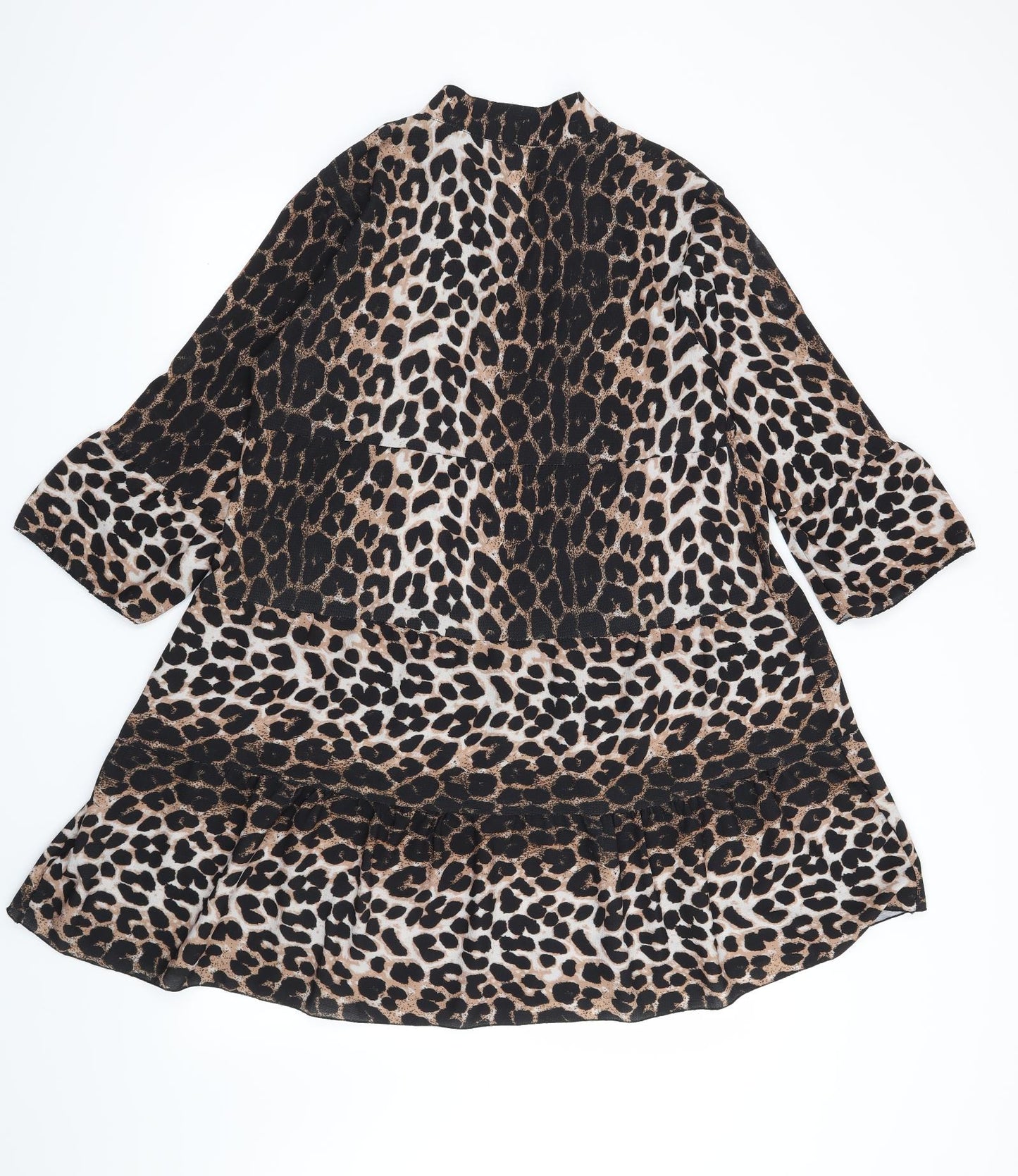 Preworn Womens Brown Animal Print  Trapeze & Swing  Size 16