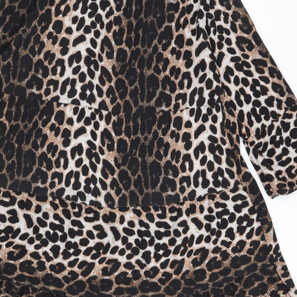 Preworn Womens Brown Animal Print  Trapeze & Swing  Size 16