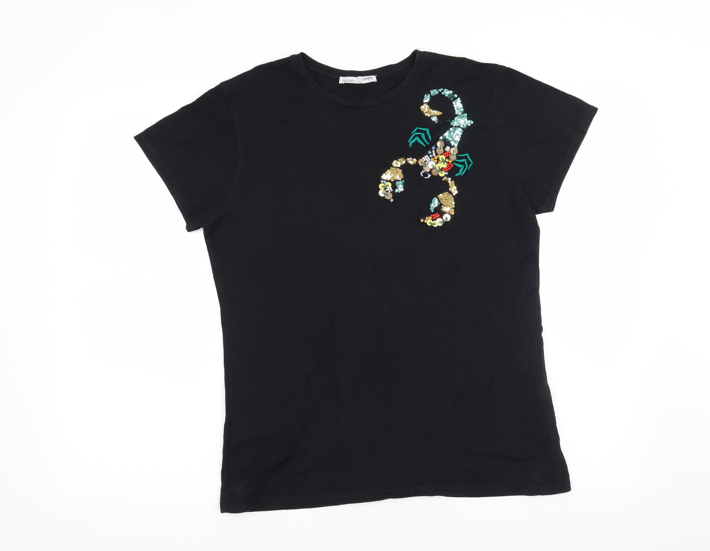 Zara Womens Black   Basic T-Shirt Size M  - Lobster