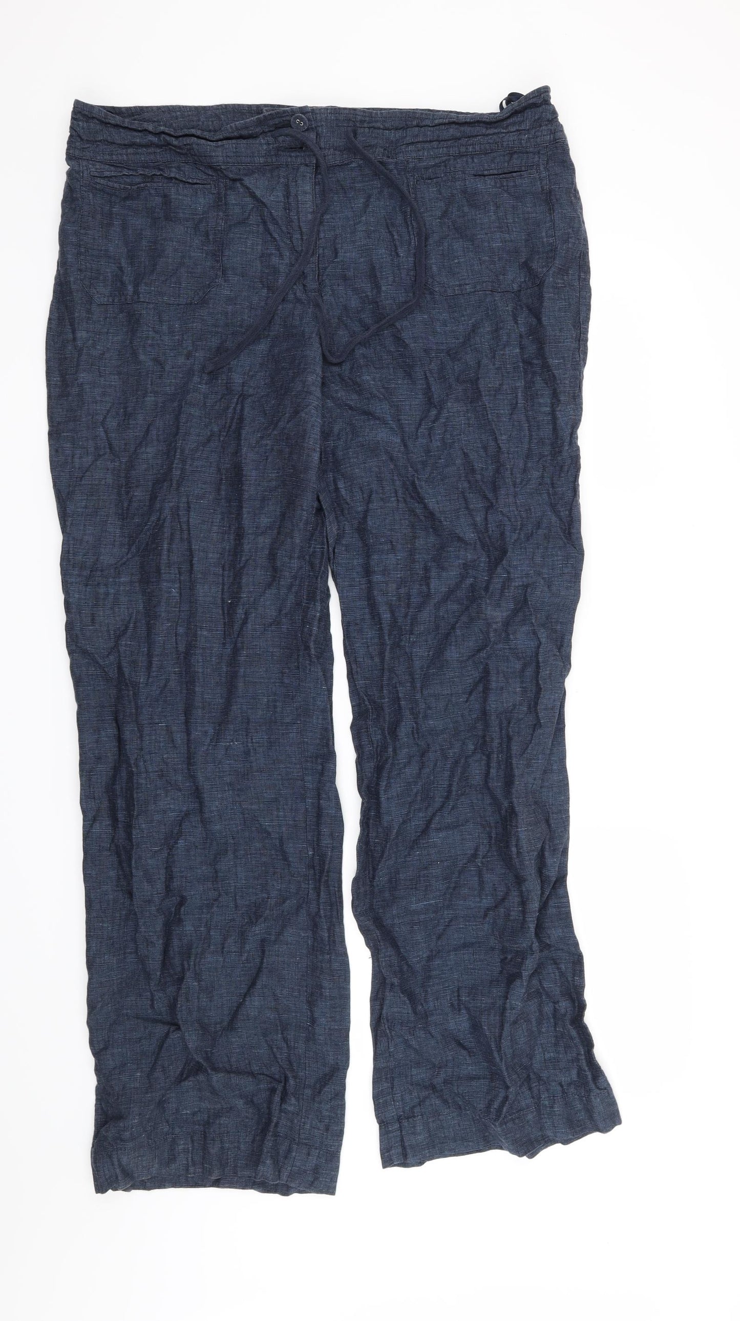 Monsoon Womens Blue   Trousers  Size 18 L31 in