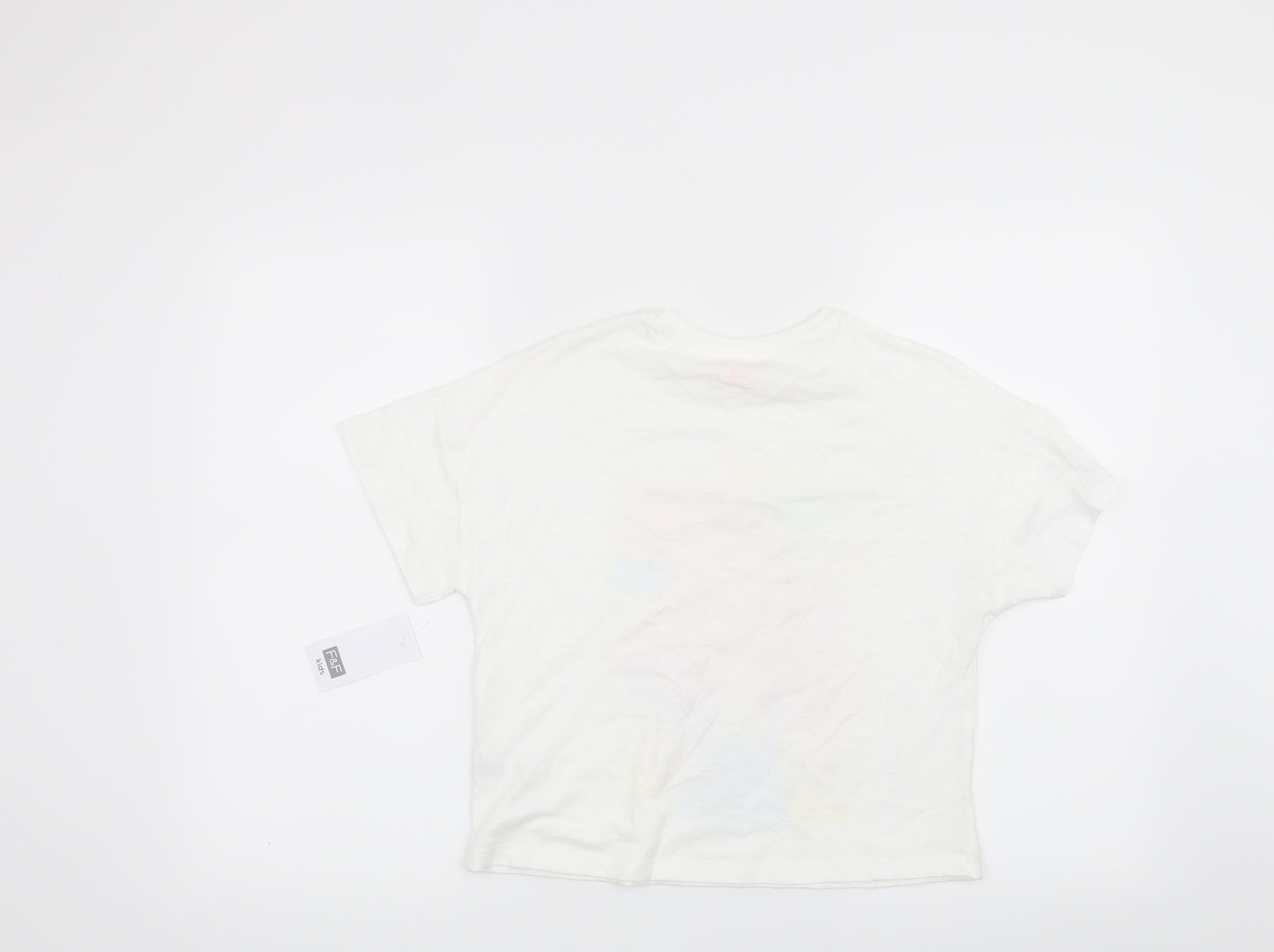 F&F Girls White   Basic T-Shirt Size 10-11 Years