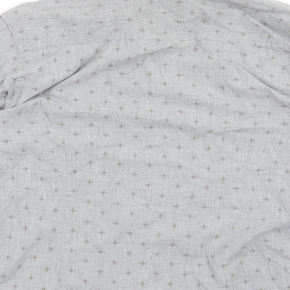 Burton Mens Grey Geometric   Button-Up Size S