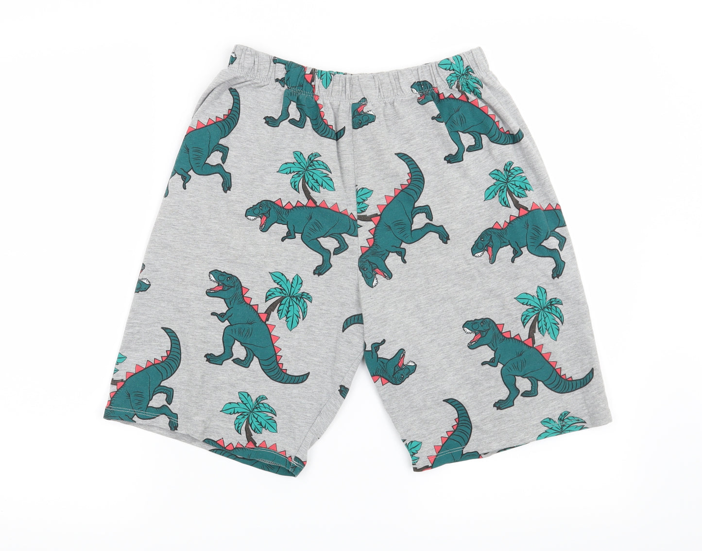 Marks and Spencer Boys Green Solid   Pyjama Pants Size 13-14 Years  - Dinosaur