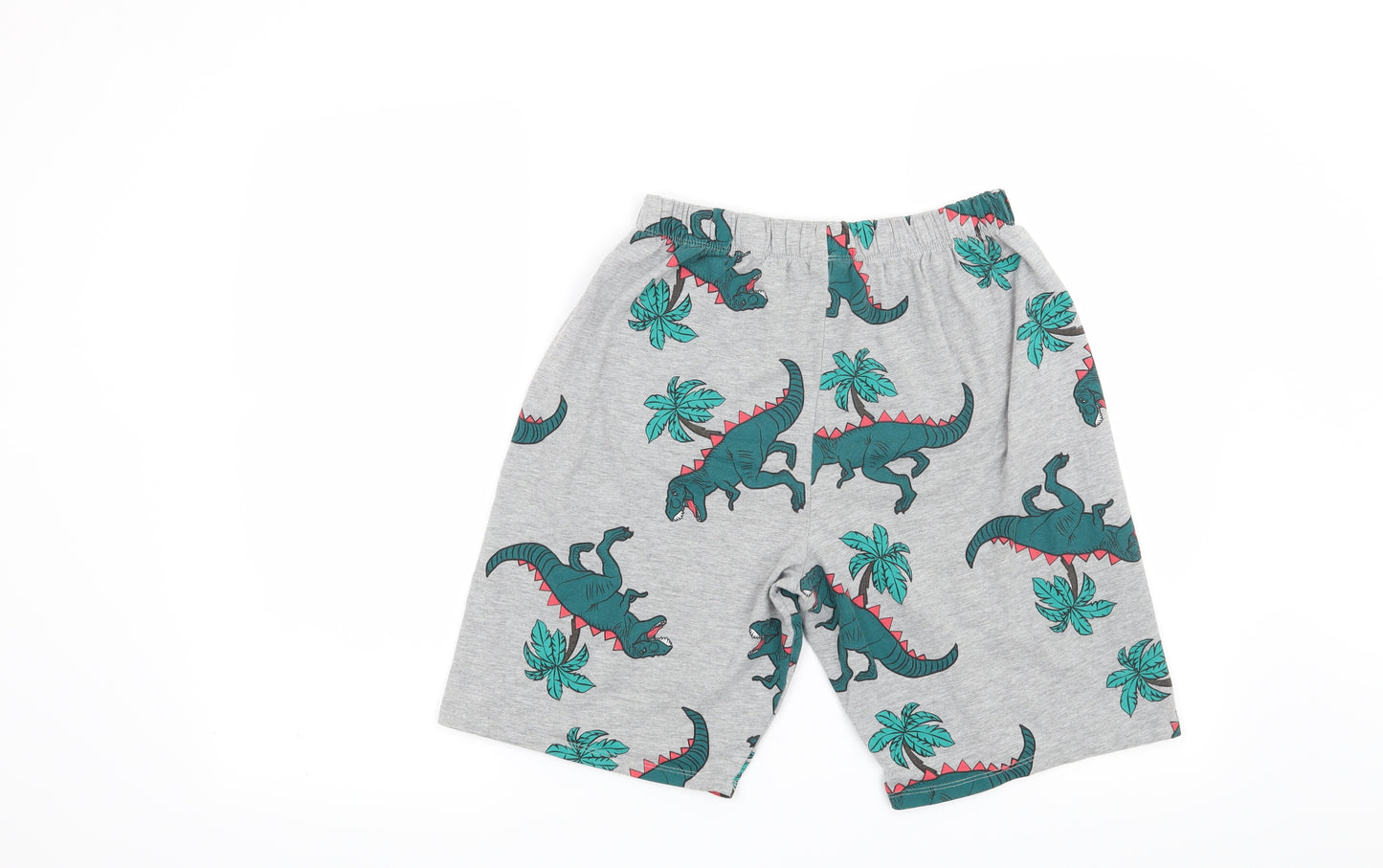 Marks and Spencer Boys Green Solid   Pyjama Pants Size 13-14 Years  - Dinosaur