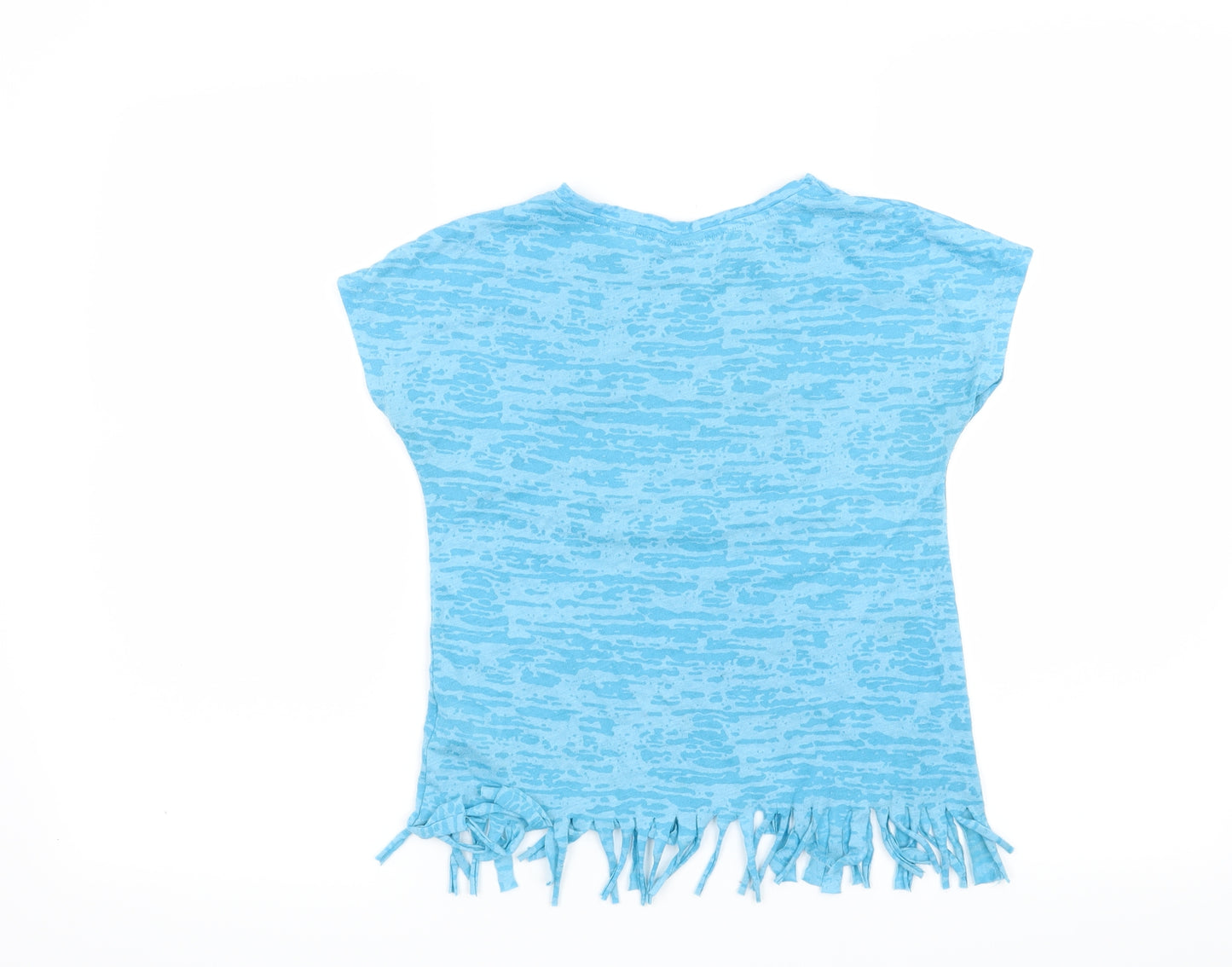Matalan Girls Blue   Basic T-Shirt Size 8 Years  - Today I am a Mermaid