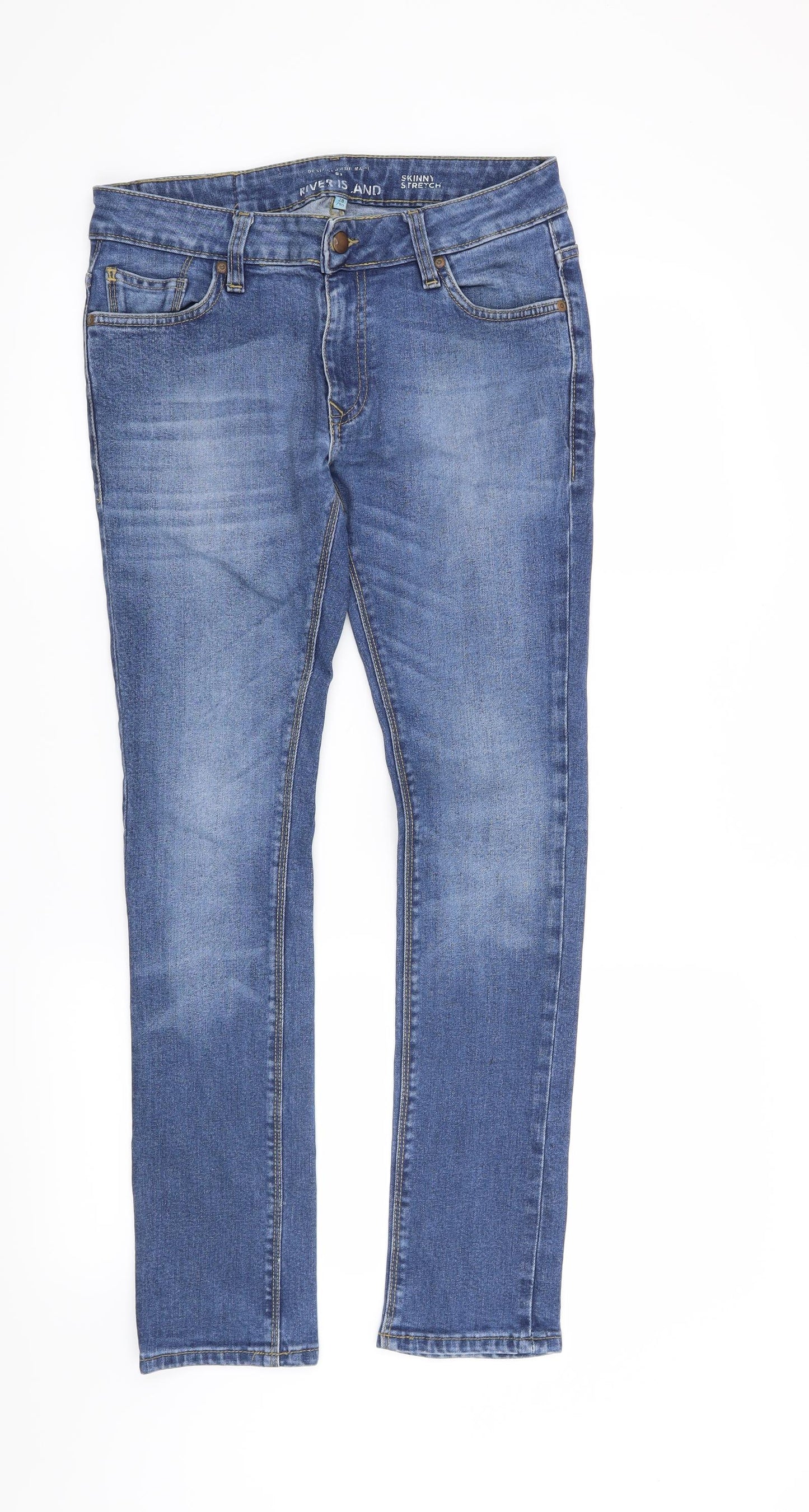 River Island Mens Blue   Skinny Jeans Size 28 in L30 in