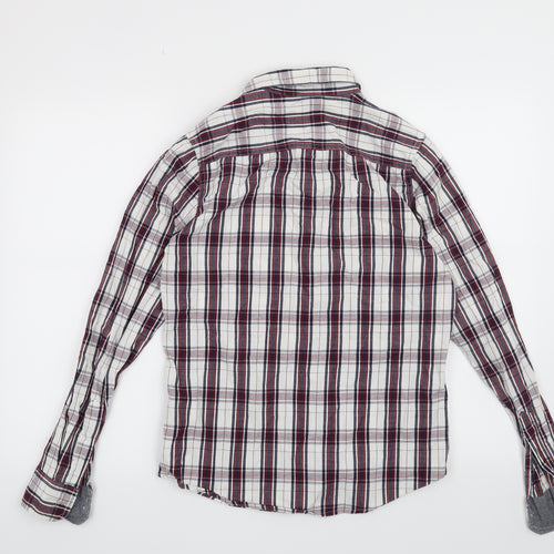Preworn Mens White Check   Button-Up Size XS