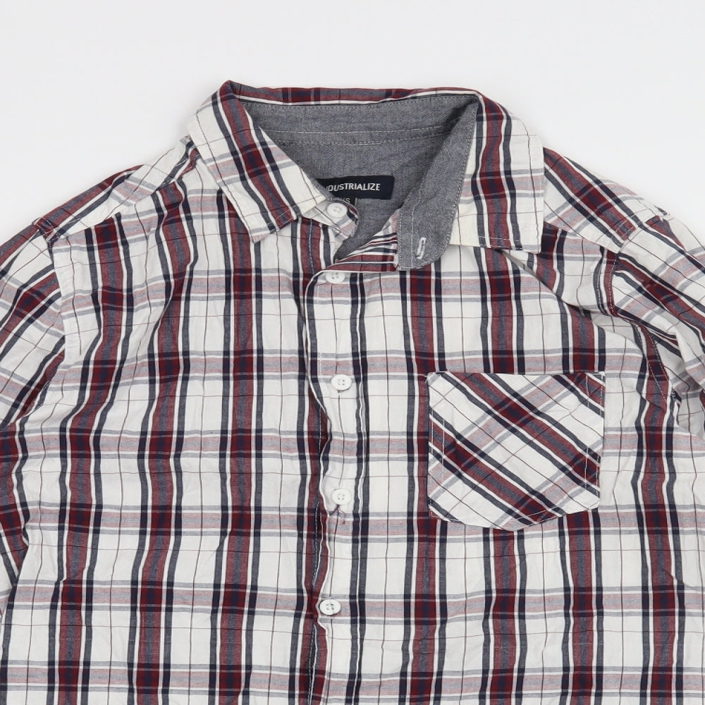 Preworn Mens White Check   Button-Up Size XS