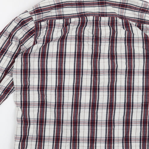 Preworn Mens White Check   Button-Up Size XS