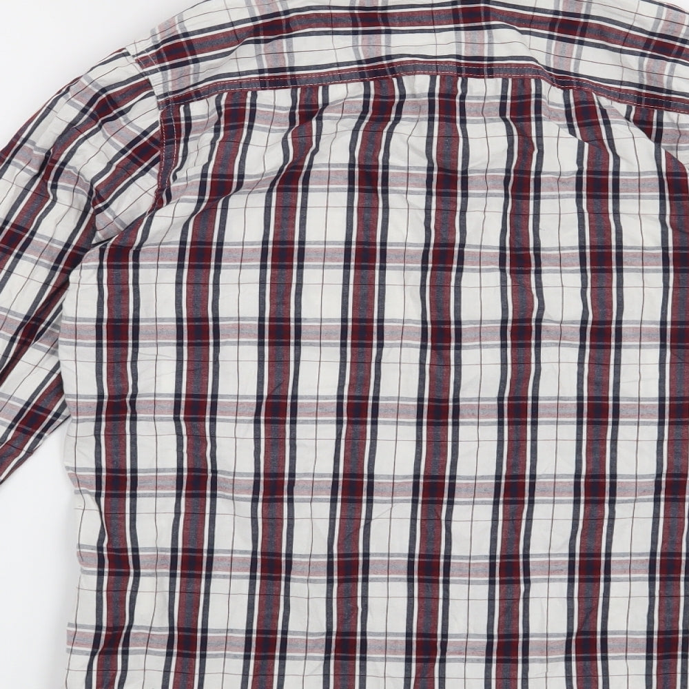 Preworn Mens White Check   Button-Up Size XS