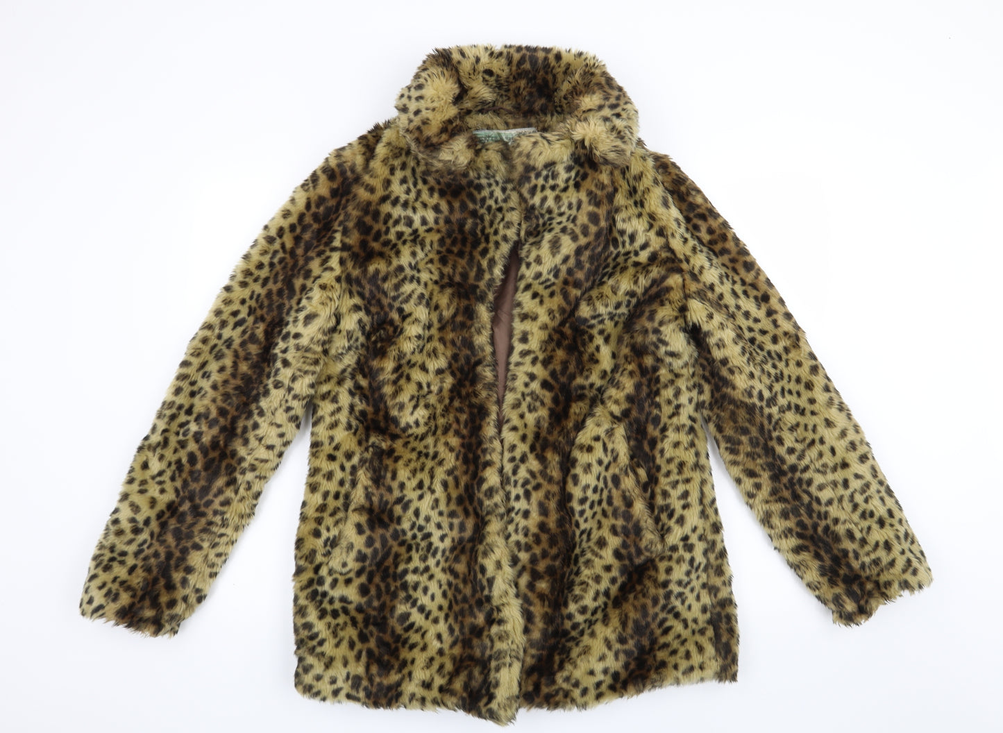 New Look Womens Beige Animal Print  Jacket  Size 14