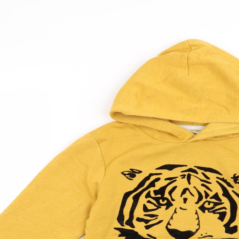 H&M Boys Yellow   Pullover Hoodie Size 9-10 Years  - Tiger