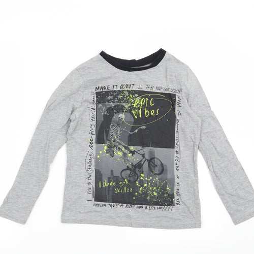 George Boys Grey   Basic T-Shirt Size 9-10 Years  - Epic Vibes